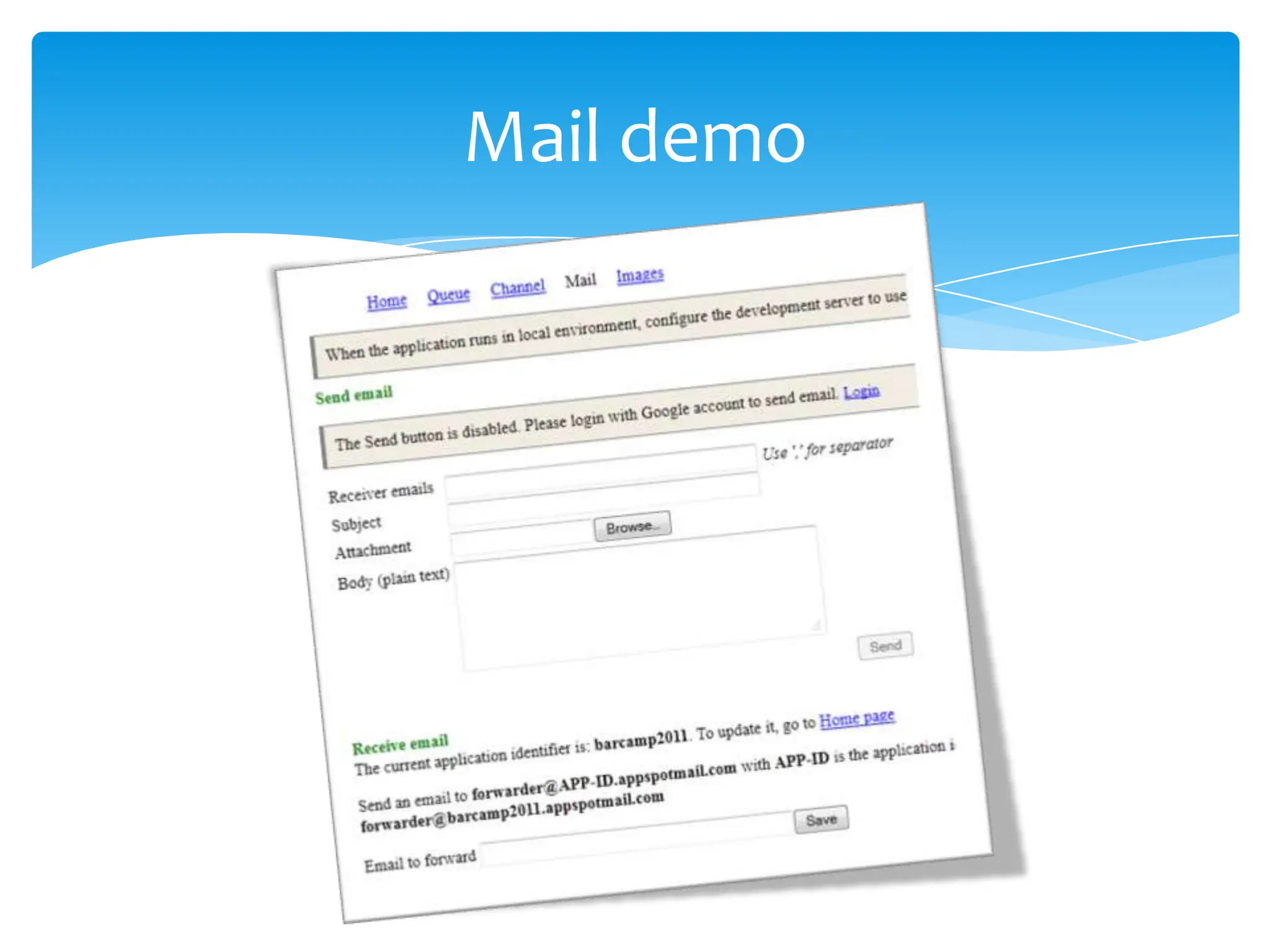 Mail demo
