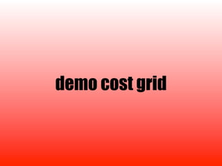demo cost grid
 