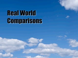 Real World
Comparisons
 