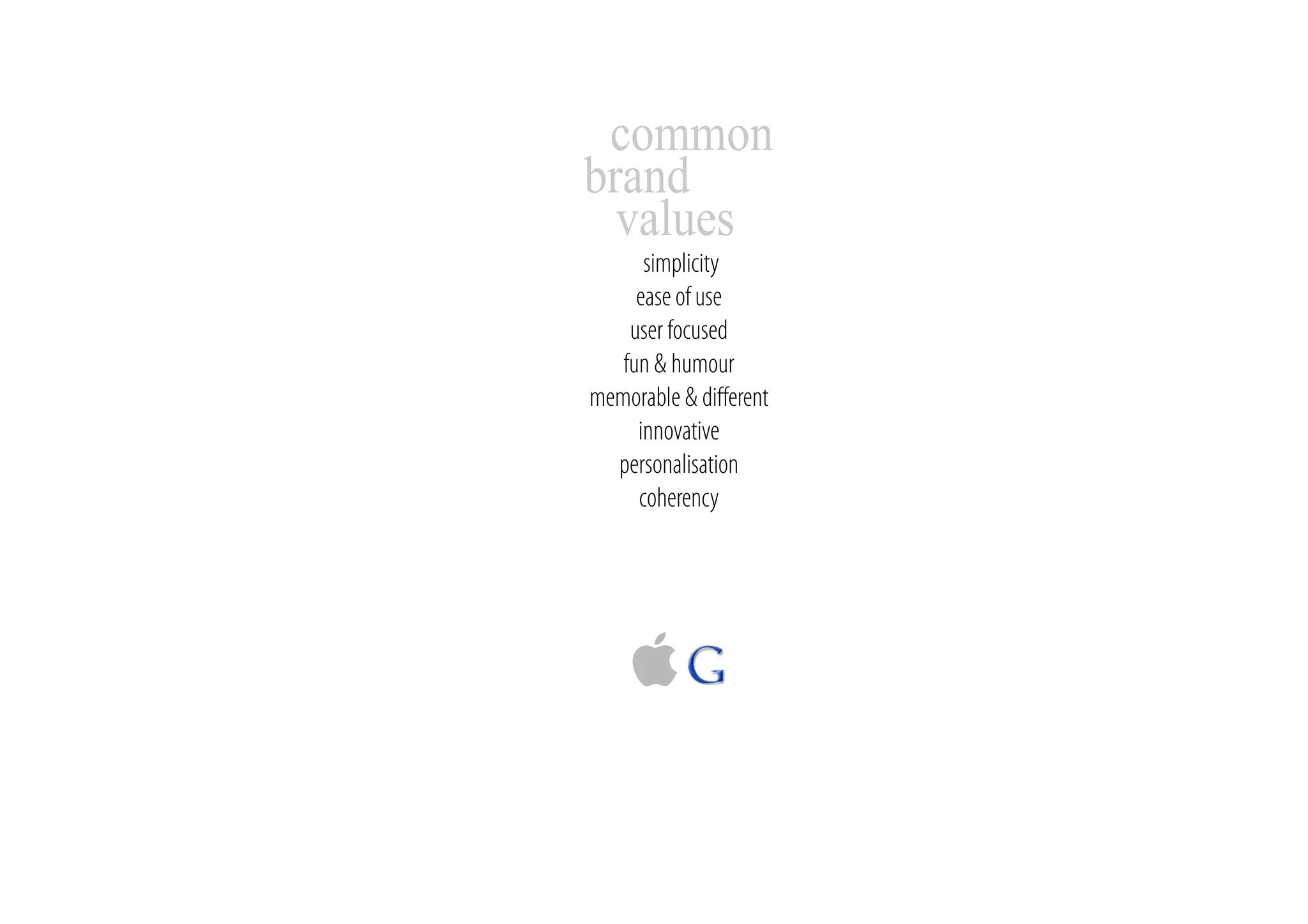 Google & Apple common brand values