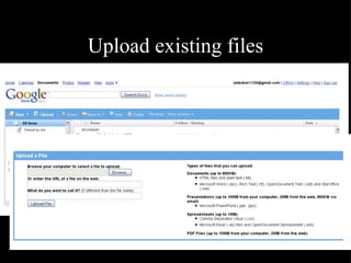 Upload existing files 