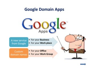 Google Domain Apps 