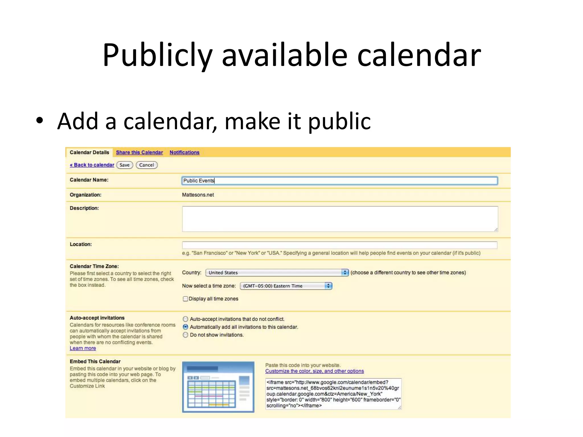 Allow Access to other calendarsPaul can provide Hector (Admin Assistant) access to his calendarGo to Calendar -> SettingsClick Shared: Edit settings