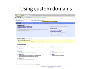 Selecting this option will give you directionsGoogle Apps Setup Guide