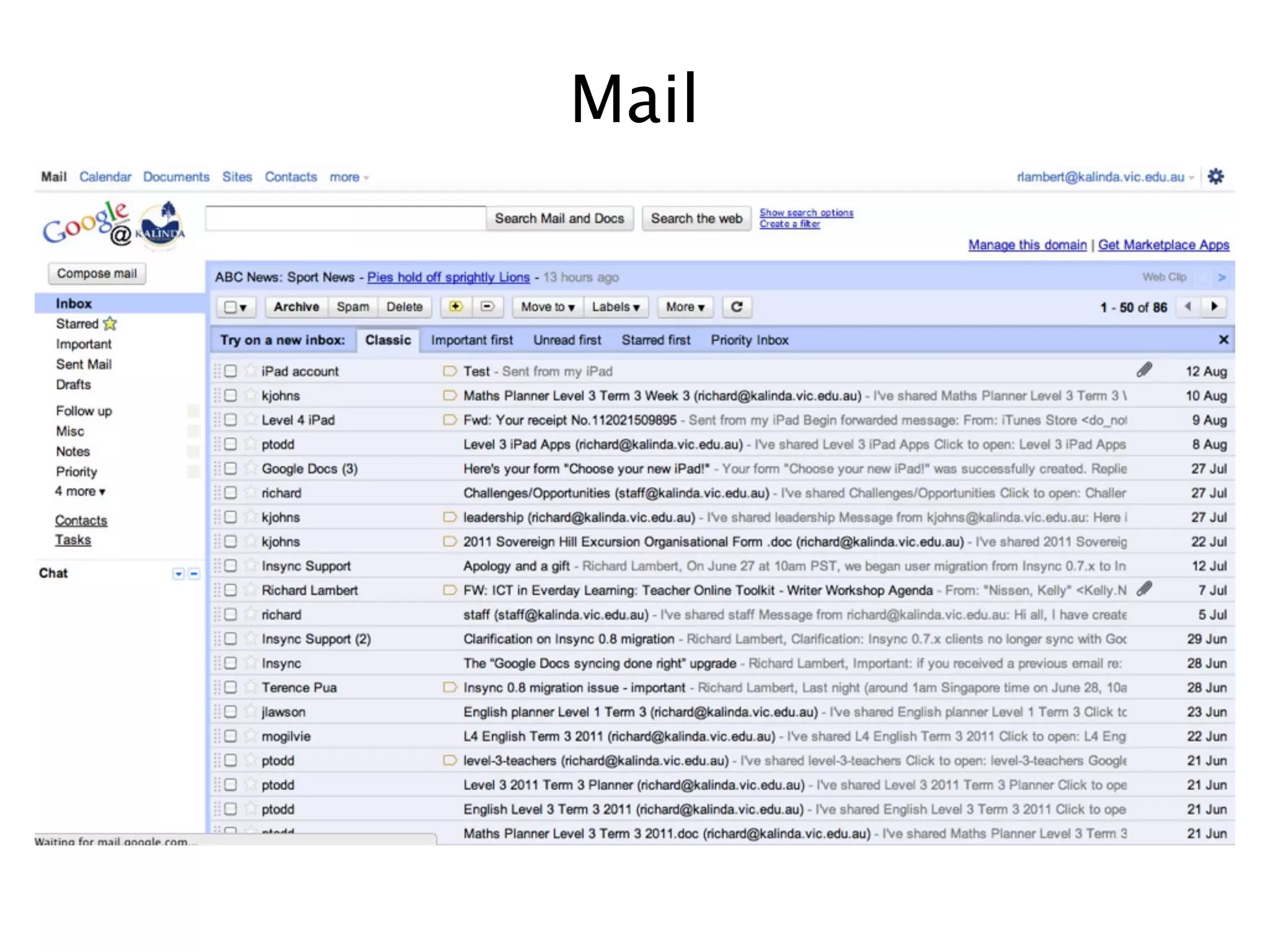 Mail
 