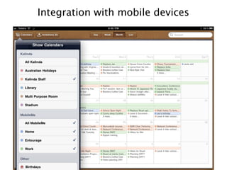 Integration with mobile devices
 