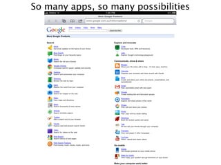 So many apps, so many possibilities
 
