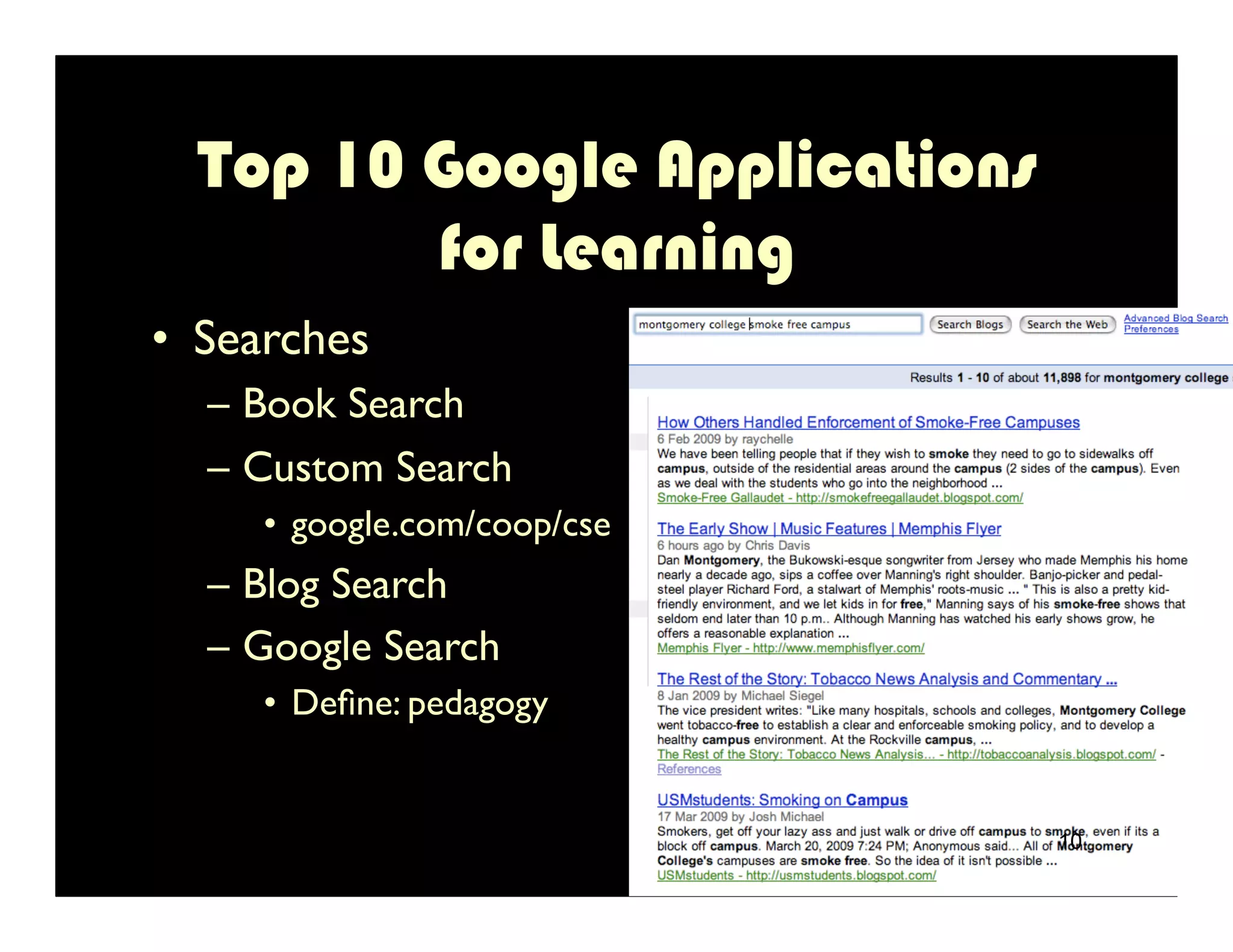 Google Apps in Higher Education