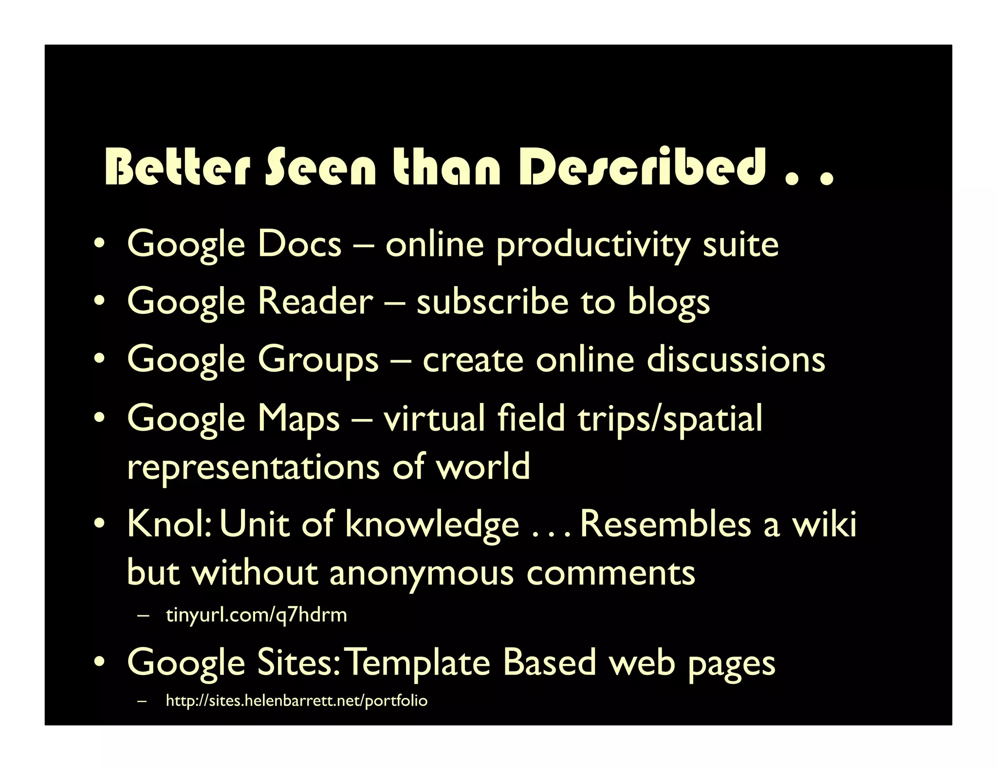 Google Apps in Higher Education