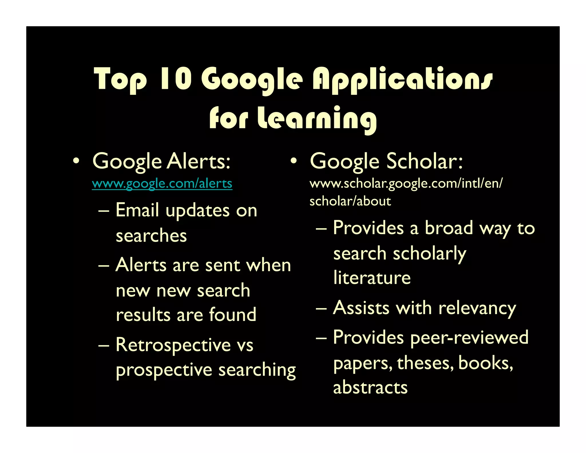 Google Apps in Higher Education