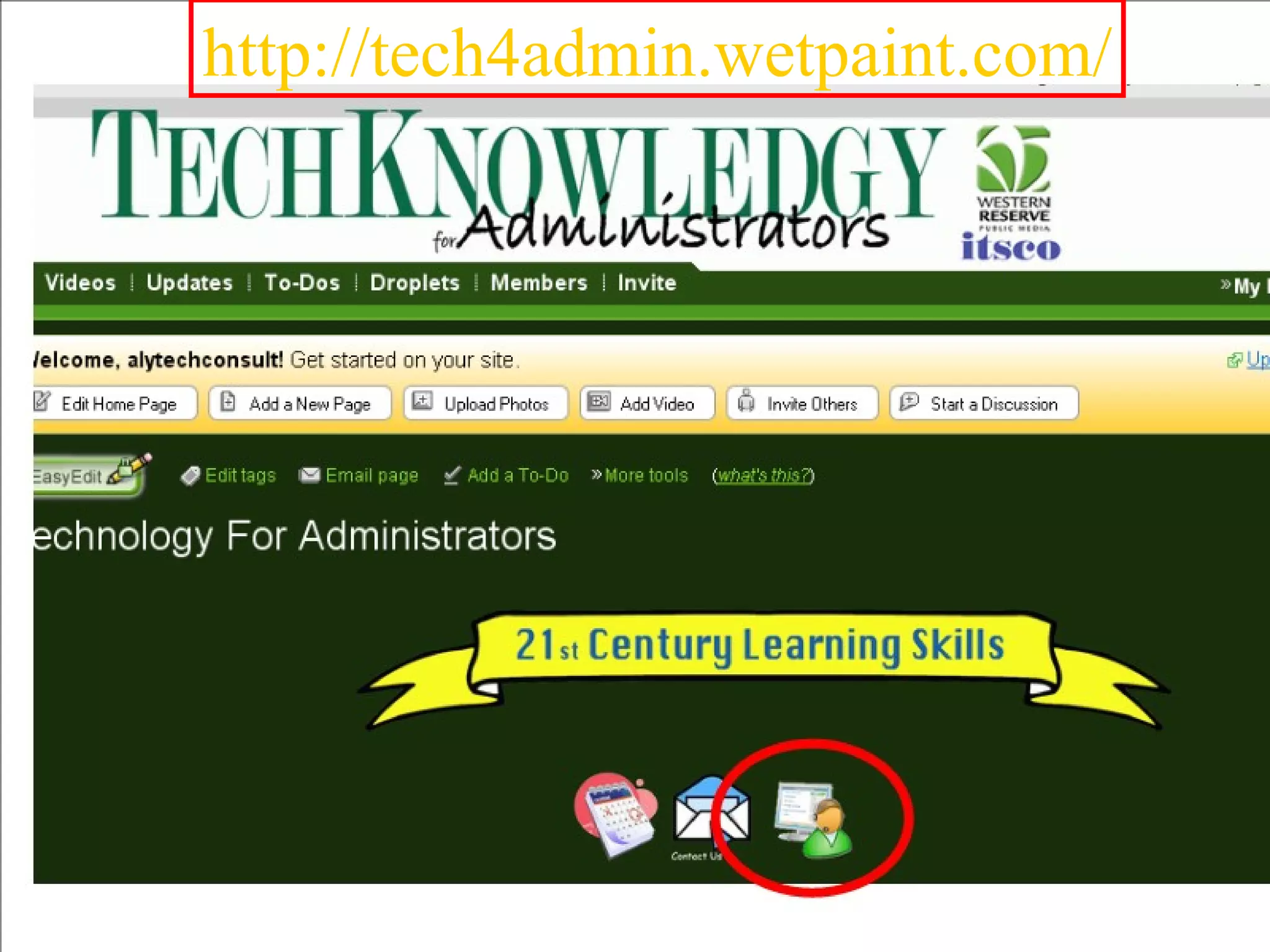 http://tech4admin.wetpaint.com/ 