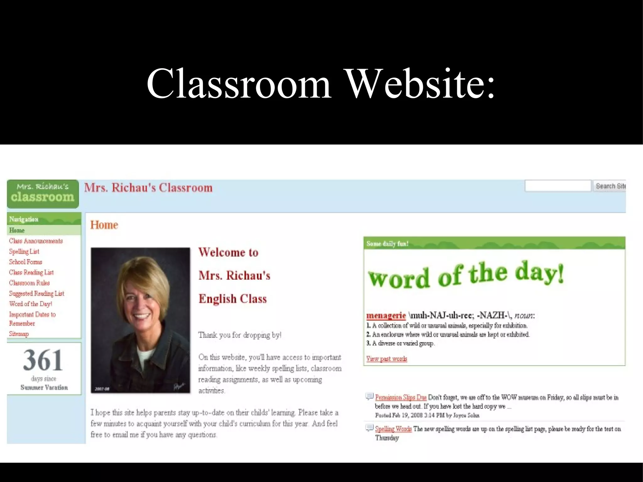 Classroom Website: 