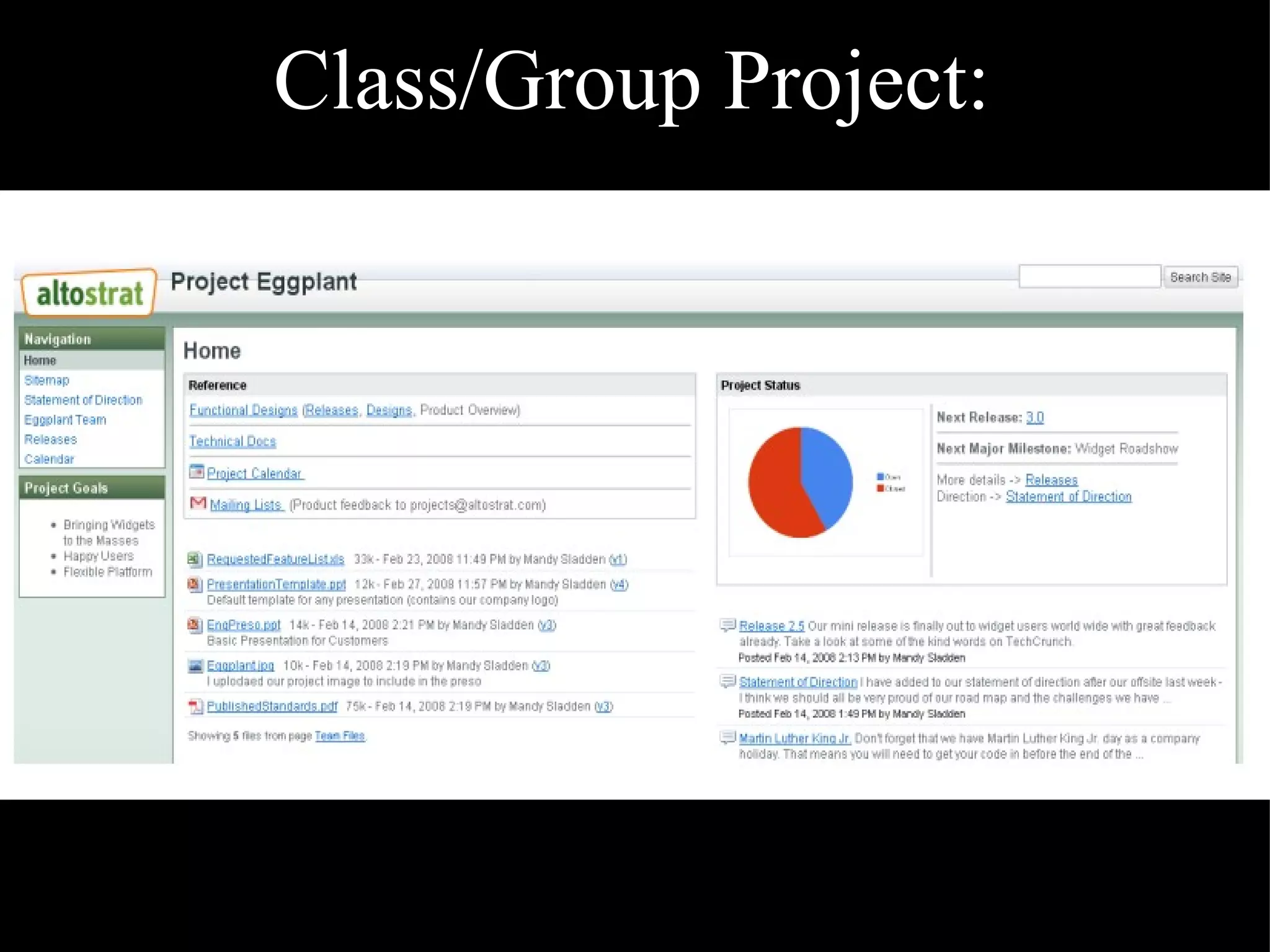 Class/Group Project: 