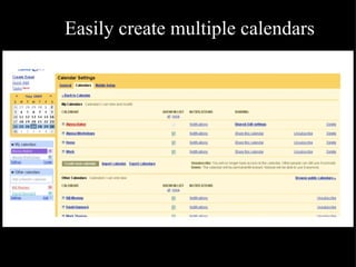Easily create multiple calendars 