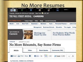 No More Resumes
 