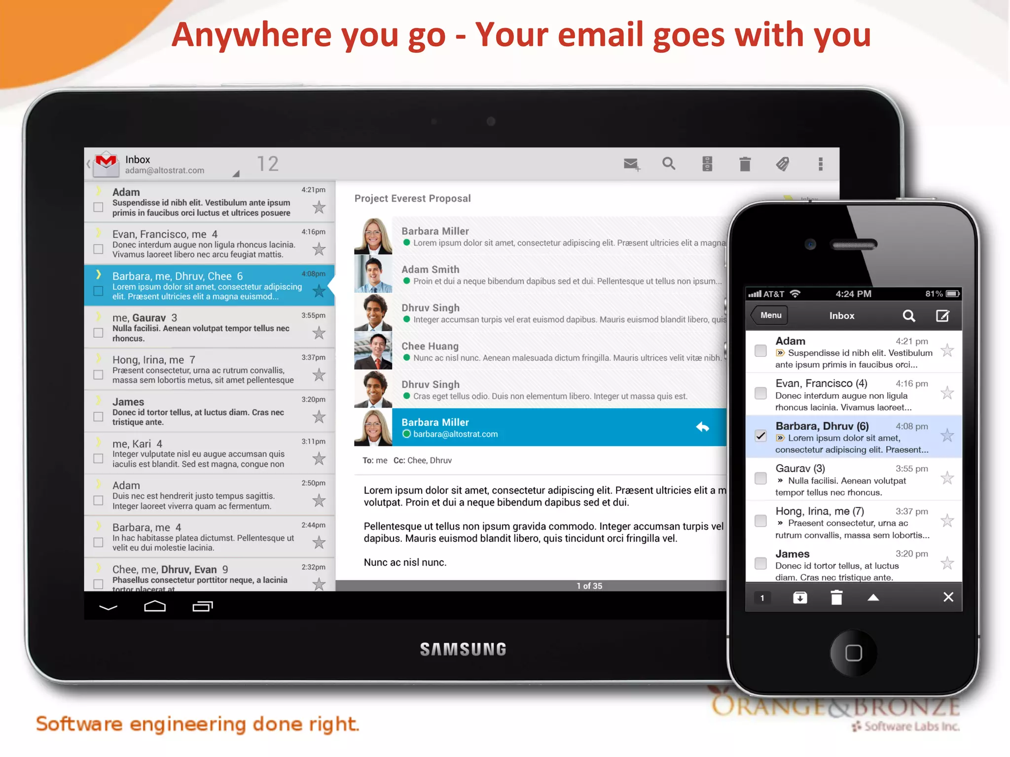 Anywhere you go - Your email goes with you
 