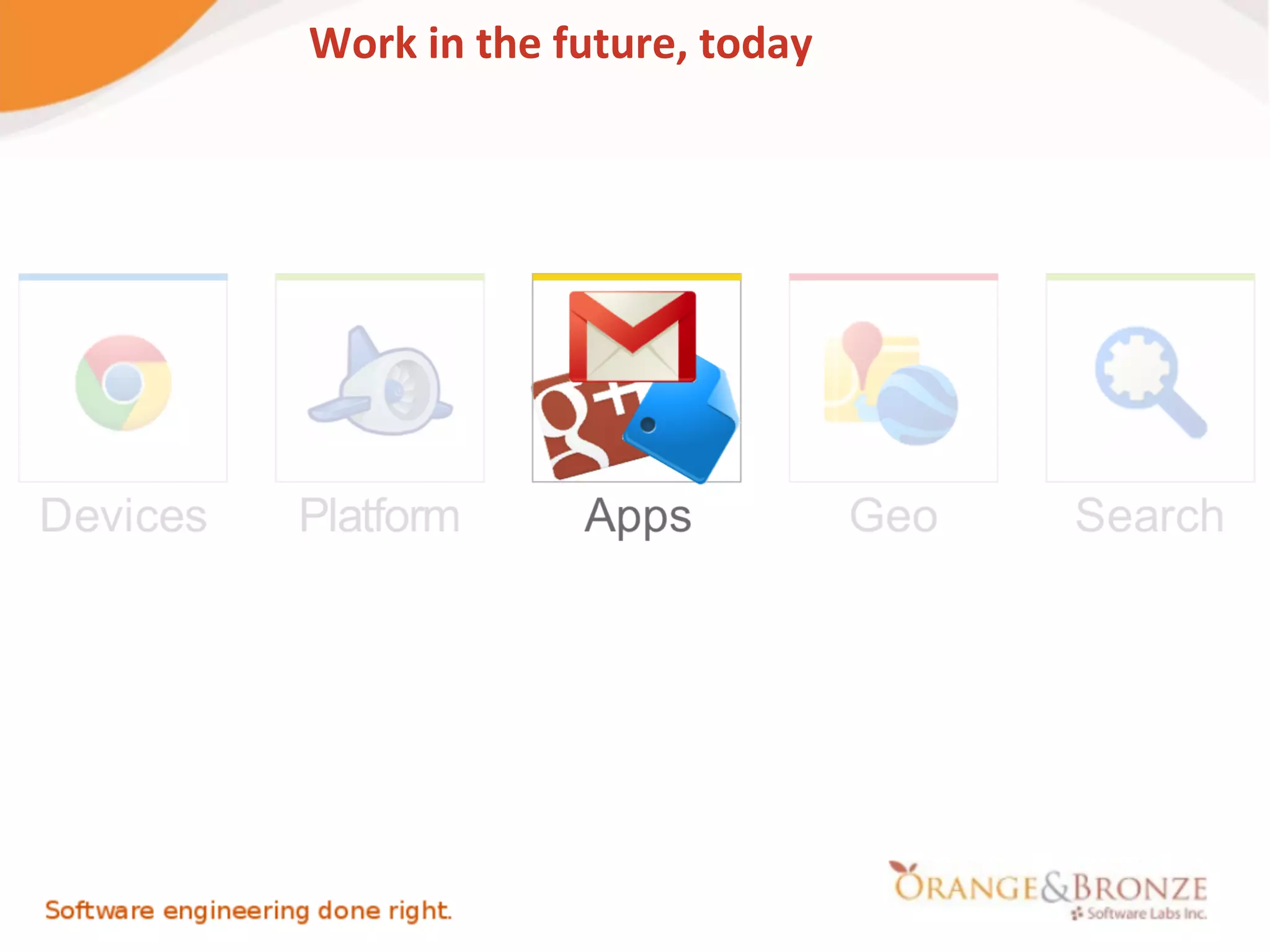 Work in the future, today
 