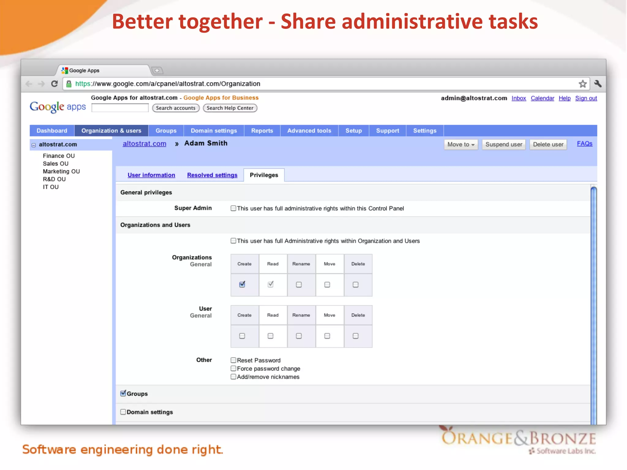 Better together - Share administrative tasks
 