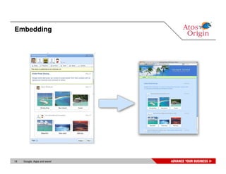 Embedding




18   Google, Apps and wave!
 