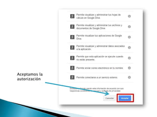 Aceptamos la
autorización
 