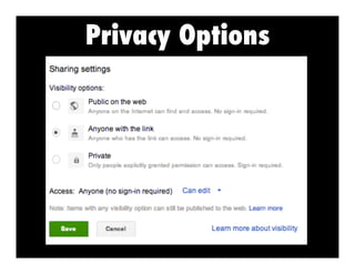 Privacy Options

 