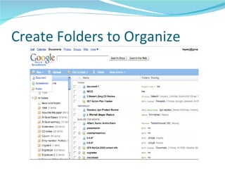 Create Folders to Organize 