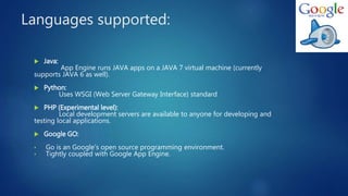 Google apps engine | PPTX