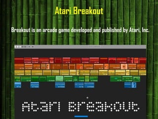 Atari Breakout
Breakout is an arcade game developed and published by Atari, Inc.
 