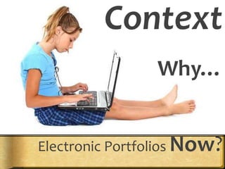 Context
Why…
Electronic Portfolios Now?
 
