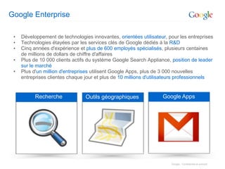 Google EnterpriseDéveloppement de technologies innovantes, orientées utilisateur, pour les entreprises