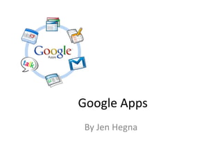 Google Apps
 By Jen Hegna
 