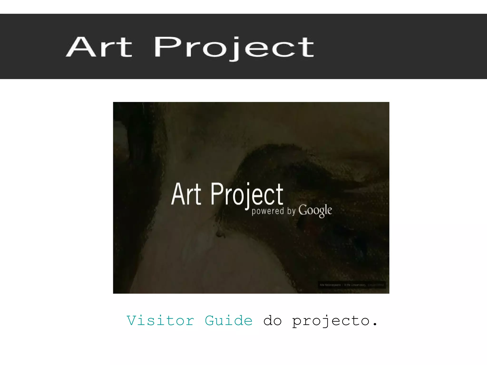 Visitor Guide  do projecto. 