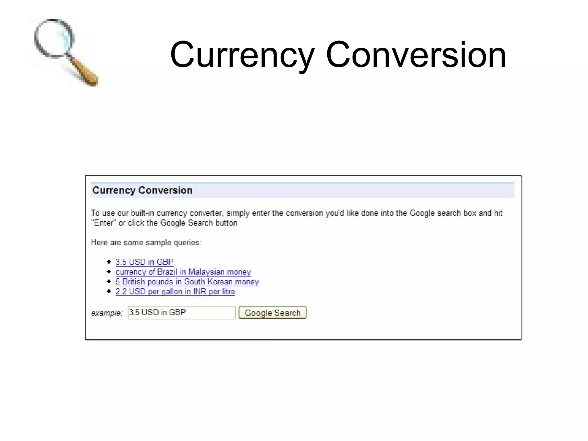 Currency Conversion 