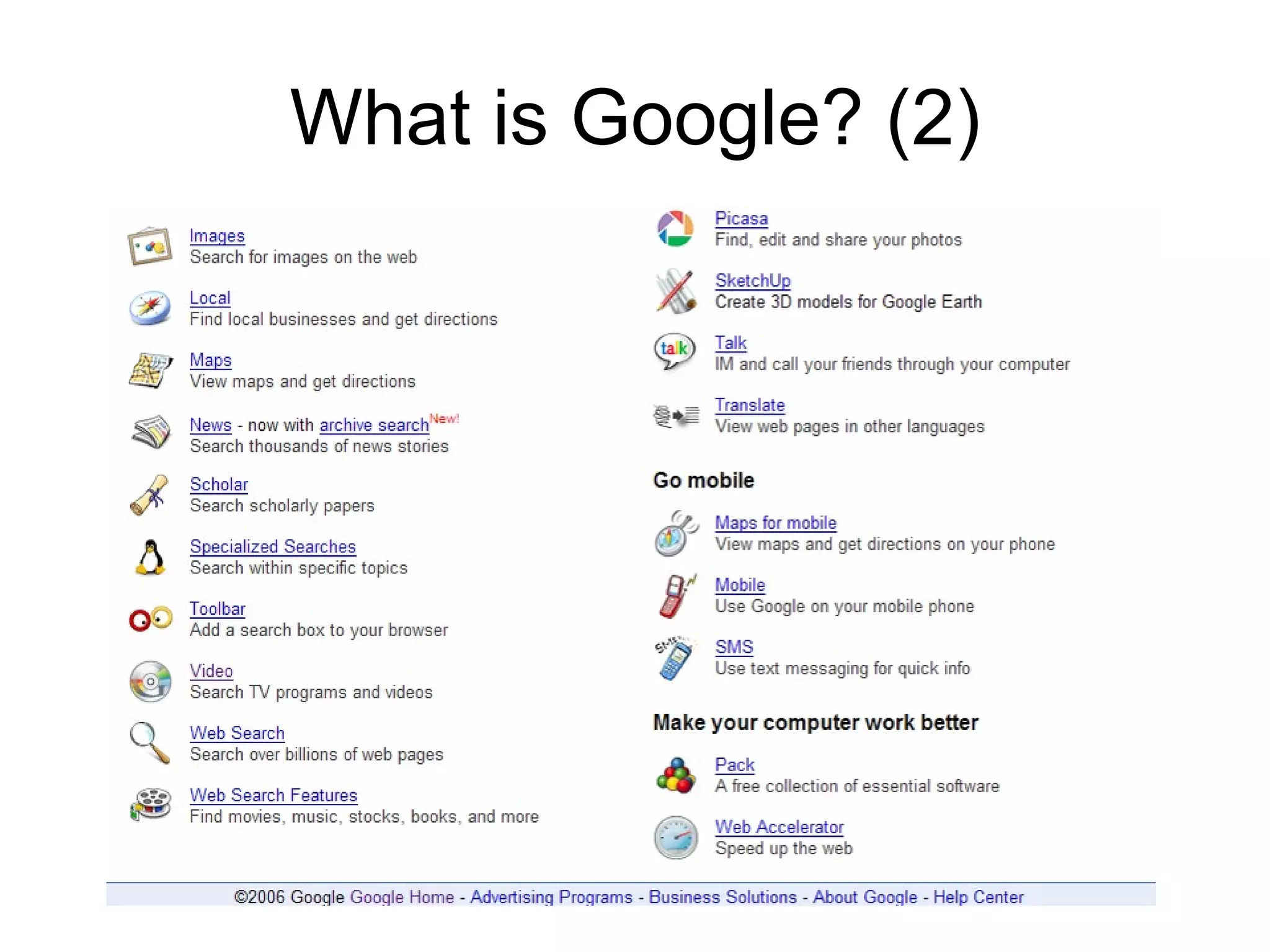 What is Google? (2) 
