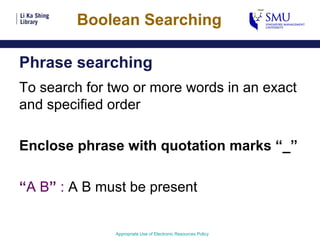 Boolean Searching in Google | PPT