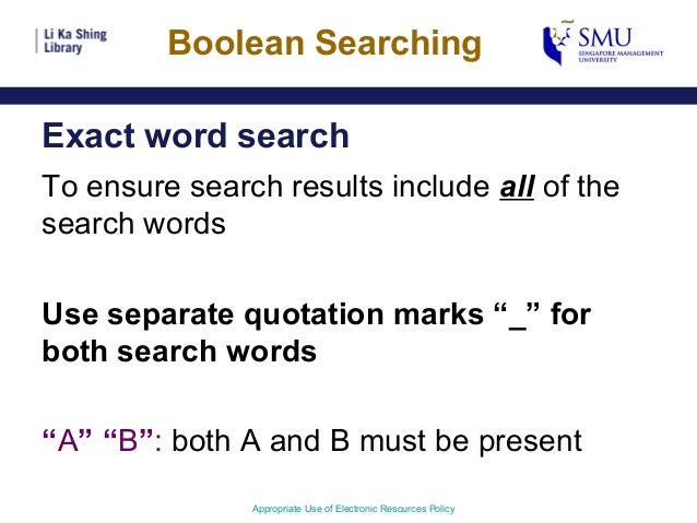 boolean search statement boolean search statement