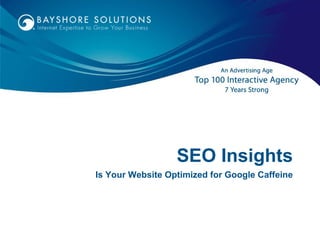 SEO Insights Is Your Website Optimized for Google Caffeine 