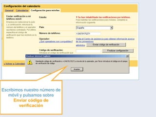 Escribimos nuestro número de móvil y pulsamos sobre  Enviar código de verificación 