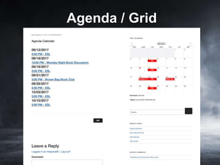 Agenda / Grid
 