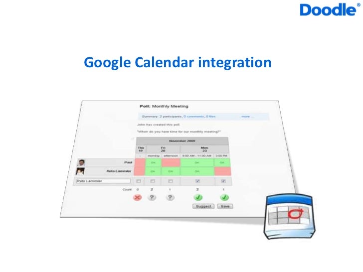 Google Calendar integration with Doodle