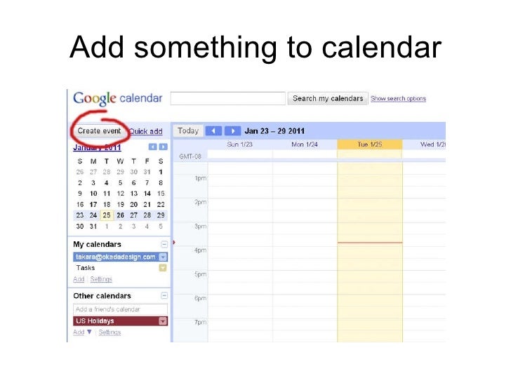 Google calendar presentation