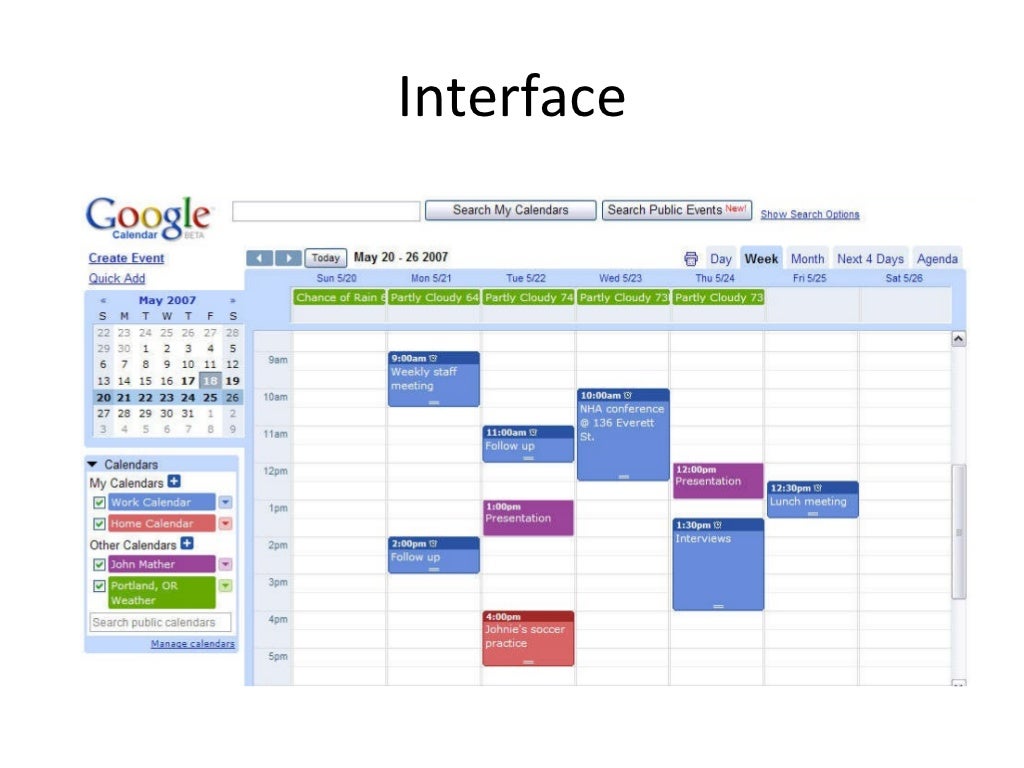 Google Calendar Presentation