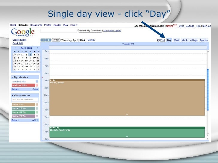 MSE room reservations using Google Calendar