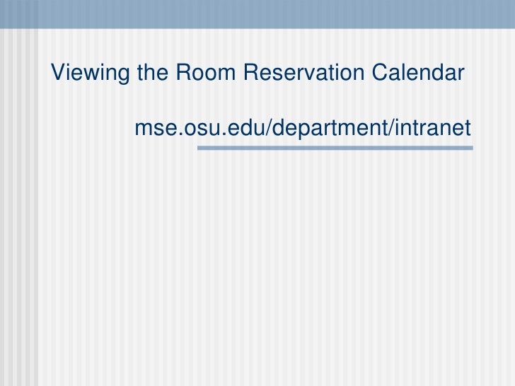 Ohio State University Room Reservation Ohio State University Room Reservation