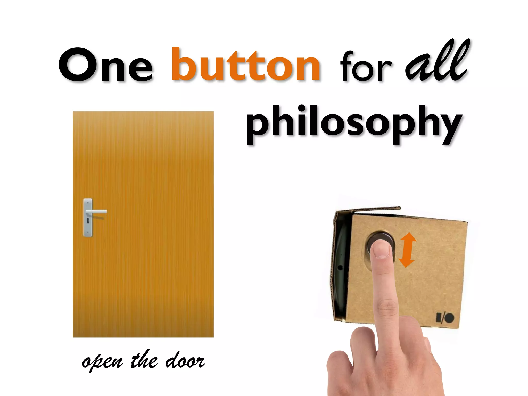 button allOne for
philosophy
open the door
 