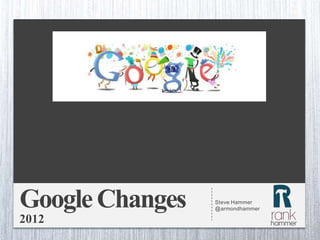 Google Changes   Steve Hammer
                 @armondhammer

2012
 