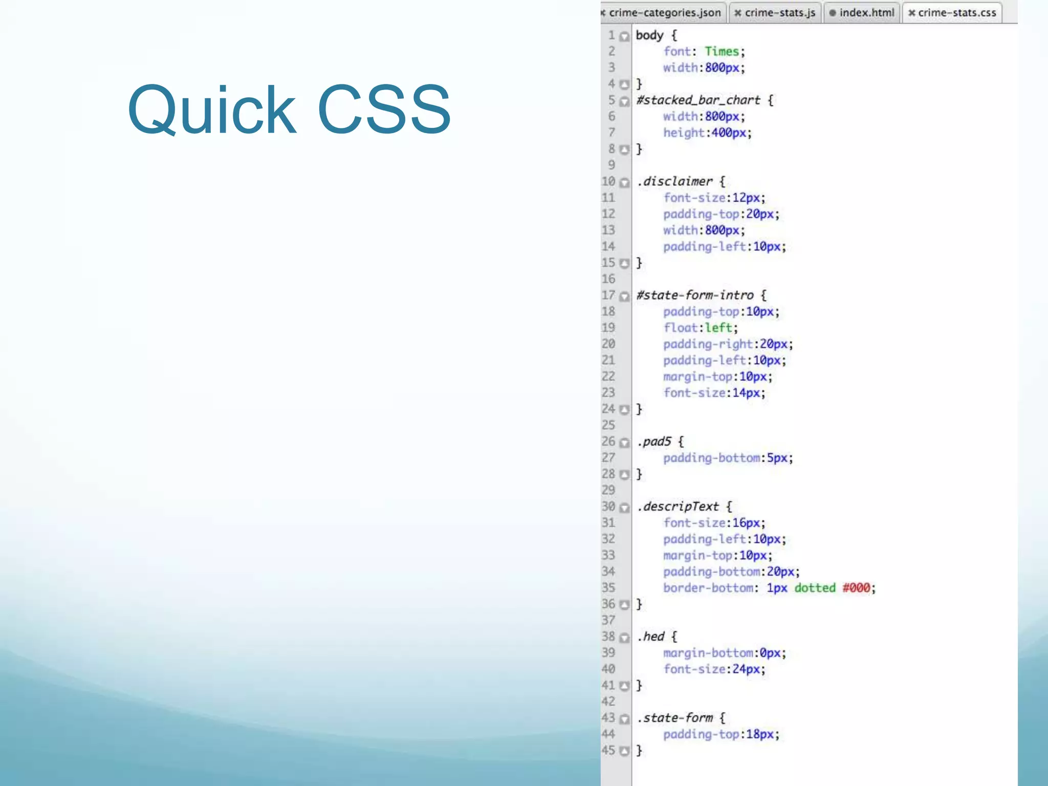 Quick CSS