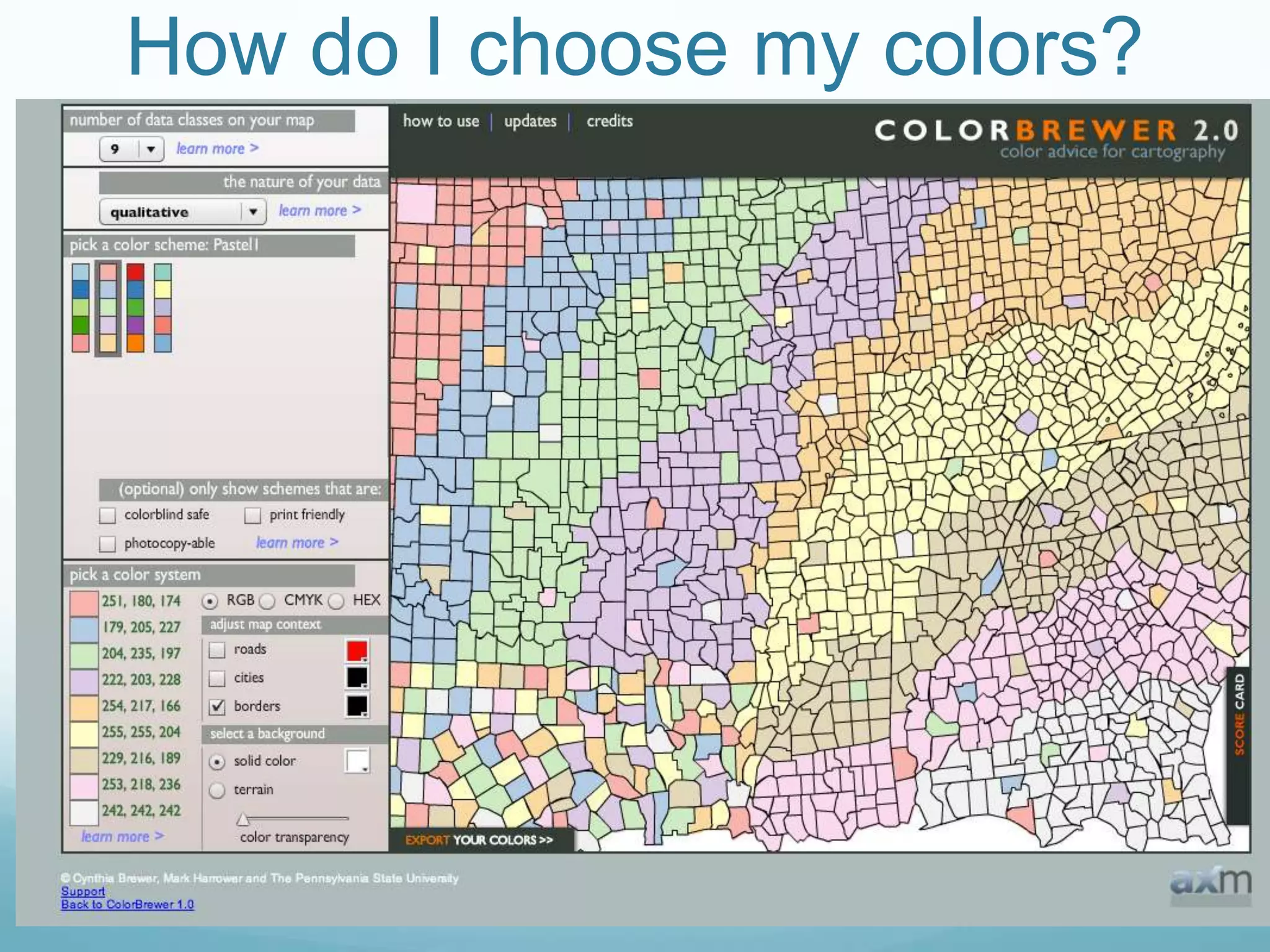 How do I choose my colors?