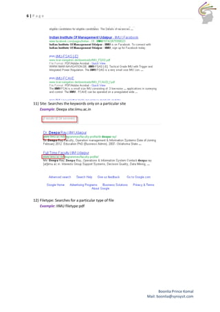 Google cheat sheet | PDF