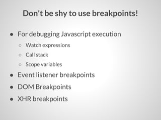 Ustream Techtalks: Google Chrome Developer Tools | PDF